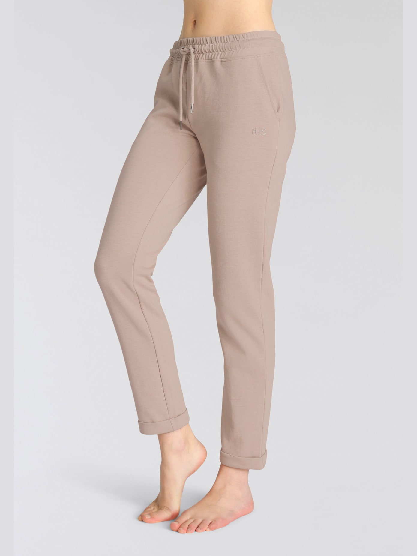 Pantalon basique avec petit logo brodé