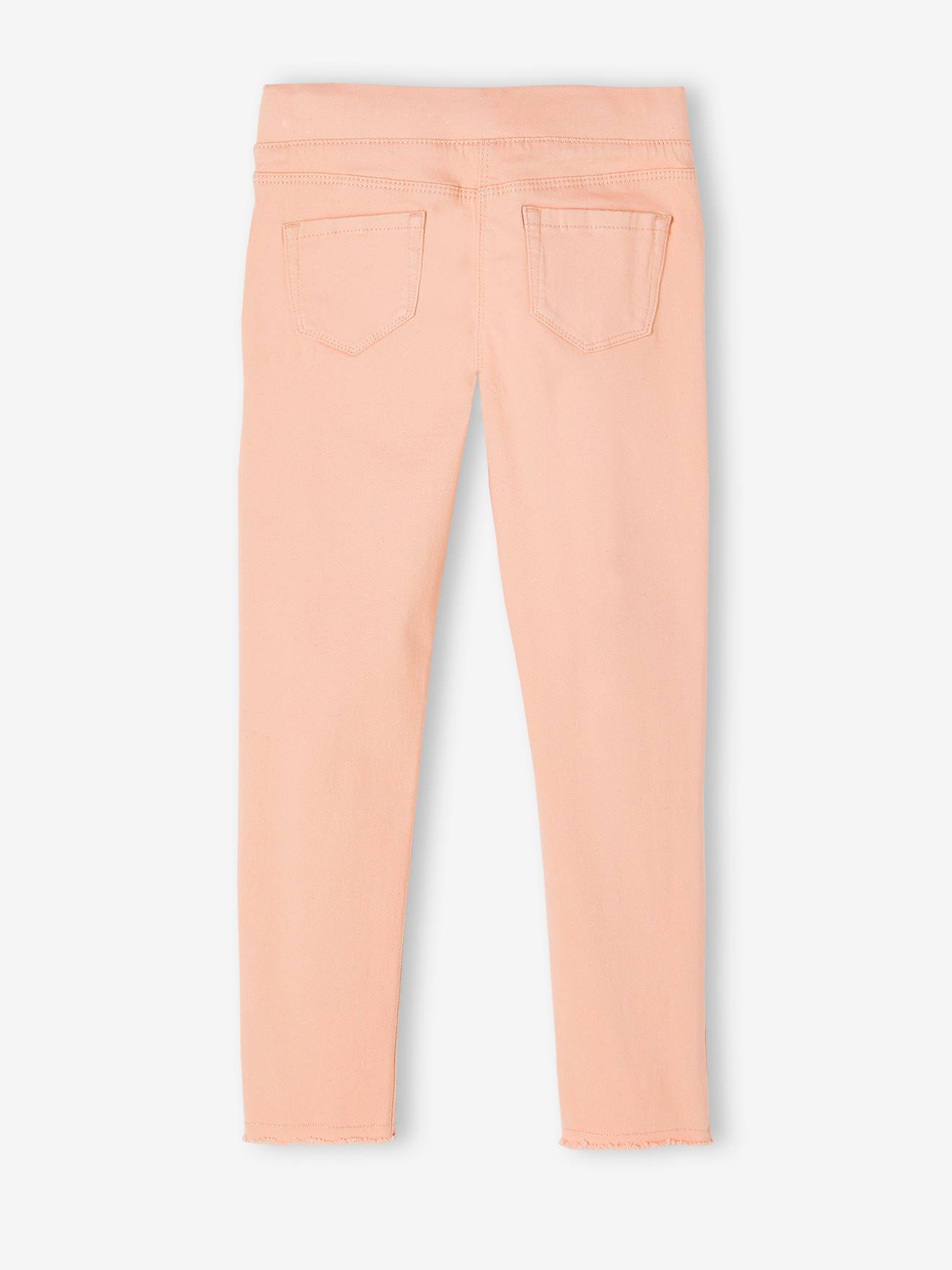 Calças legging coloridas para meninas, cor marrom claro lisa