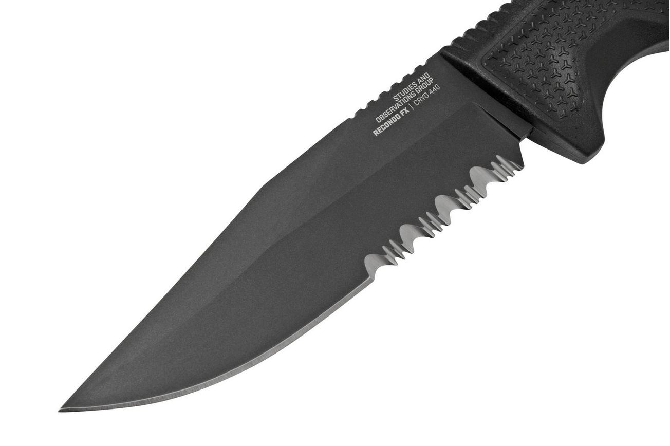 SOG Recondo FX, Black, Partially Serrated 17-22-02-57 vaststaand mes