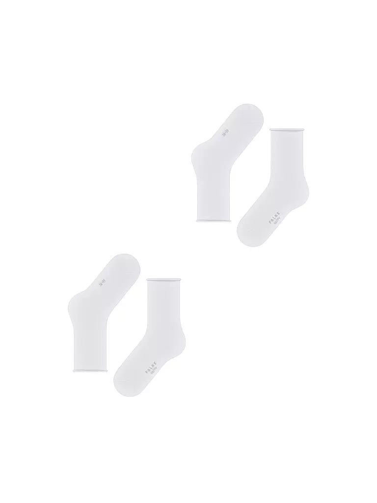 FALKE Happy Socken 2er Pkg white weiss