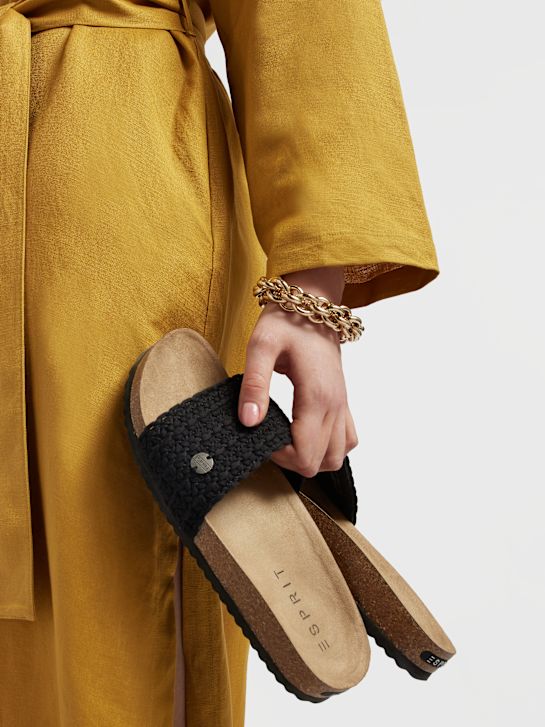 ESPRIT Tieffussbett-Pantolette Schwarz