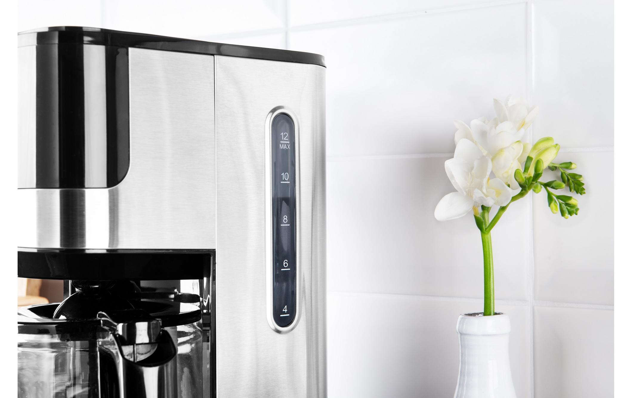 Filterkaffeemaschine Essential S Schwarz/SilberProgrammierbare Filterkaffeemaschine mit nachhaltigem Kaffeefilter