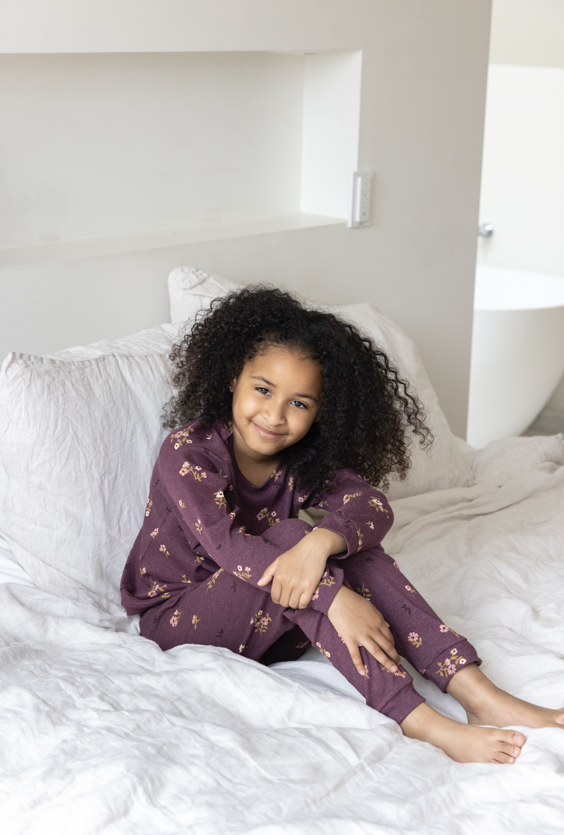 Feetje Pyjama Bonnie Bouquet - Premium Sleepwear wijn melange