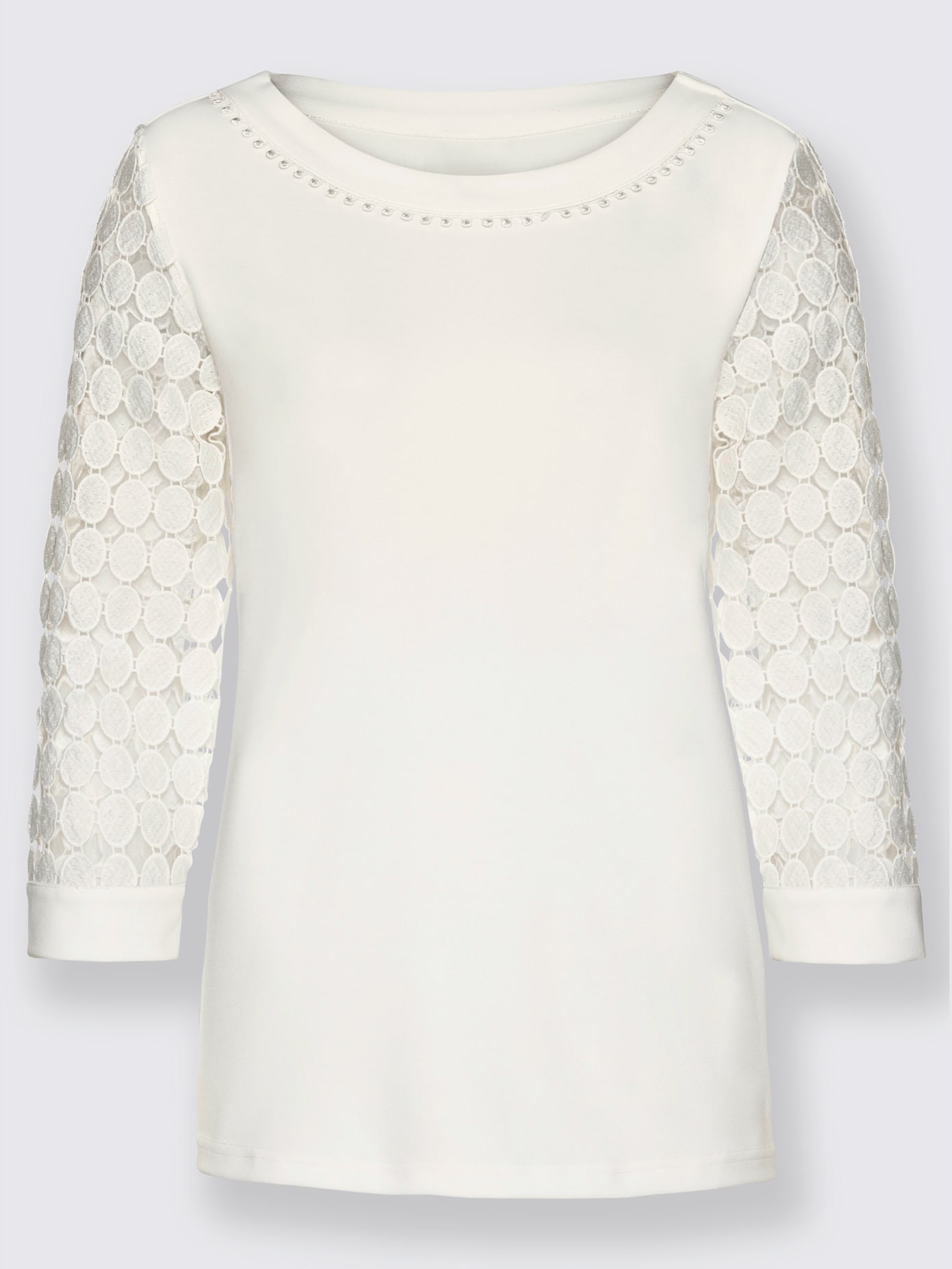 T-shirt en dentelle qualité indéformable