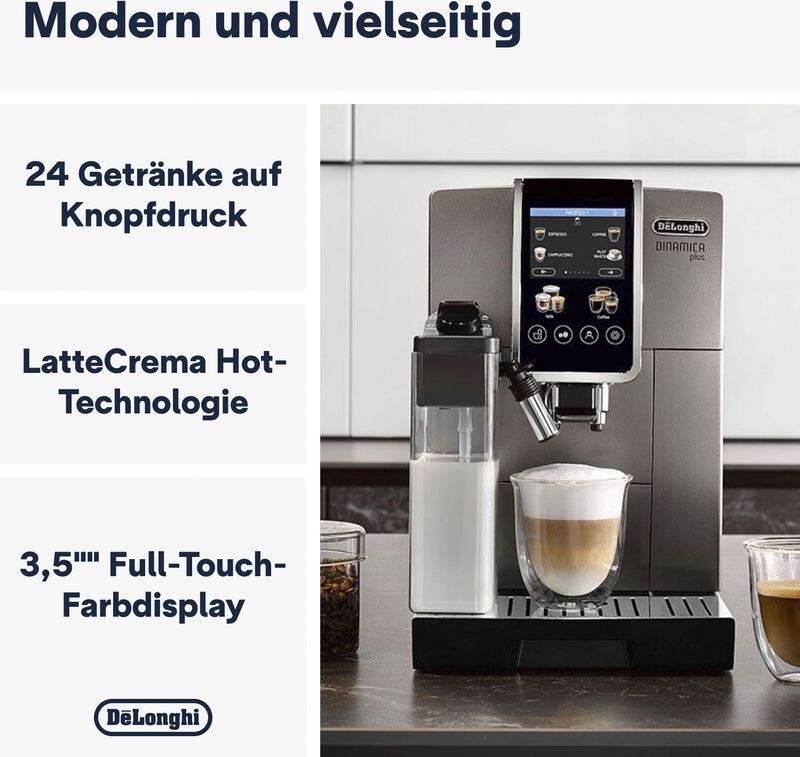 Delonghi - Ecam 380.95.tb Volledig Automatische Koffiemachine - Zwart - Met LatteCrema Hot Technologie