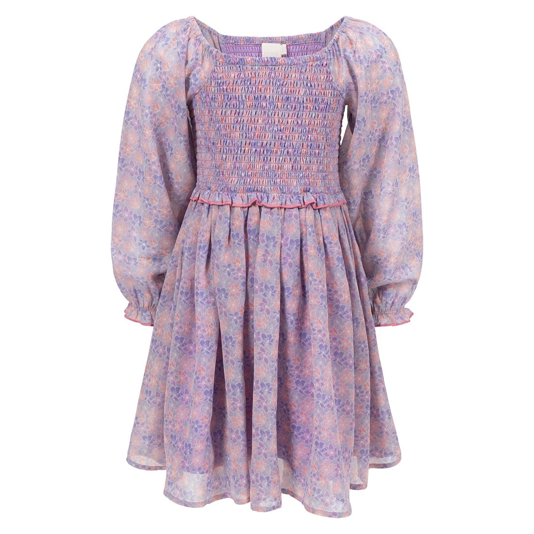 Kjole i chiffon Lilje