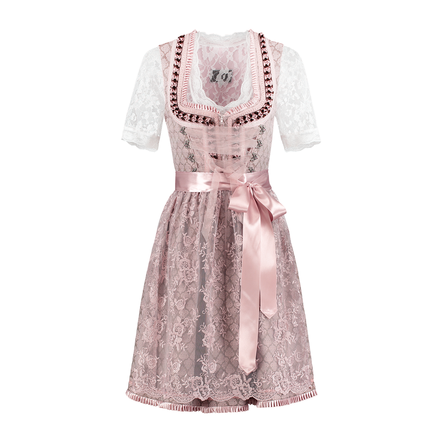 Roze Dirndl Jurk Oktoberfest Dames 2 Delig