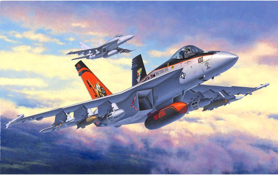 Bausatz F/A-18E Super Hornet 1:144Kunststoff Modellbausatz