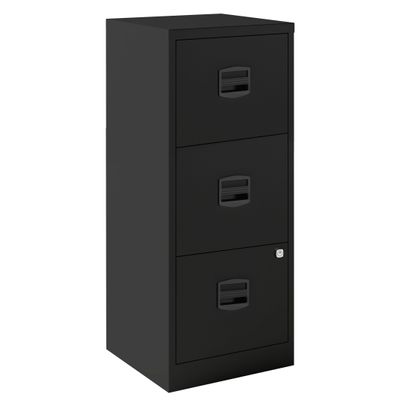 Classeur métallique monobloc - 3 tiroirs - H102 x L41 x P40 cm - anthracite