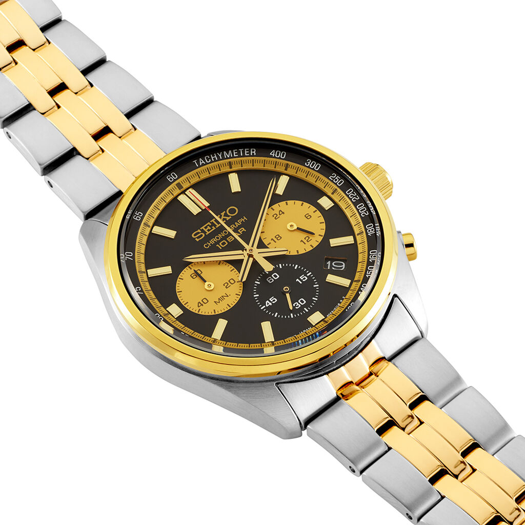 Montre Seiko Sport Bicolore Doré / Noir