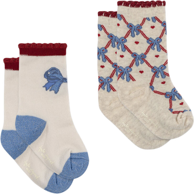 Konges Sløjd 2 PACK JAQUARD BOW SOCKS S45014