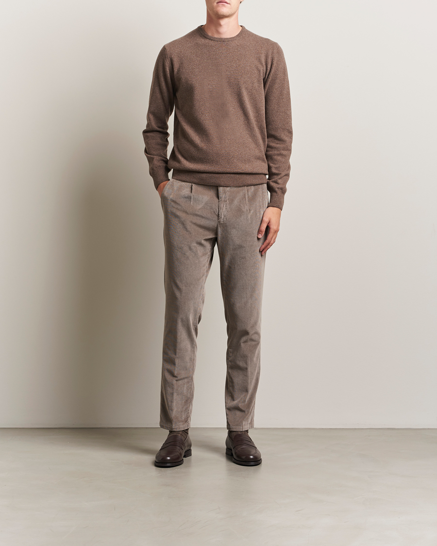 Briglia 1949 Easy Fit Corduroy Trousers Taupe
