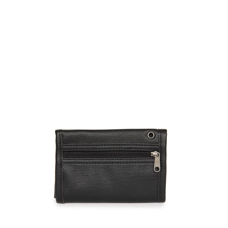 Portefeuille Crew 13.5 cm Grained Black