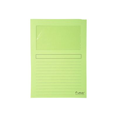 Exacompta Forever - 25 Chemises coin à fenêtre - 130 gr - couleurs assorties