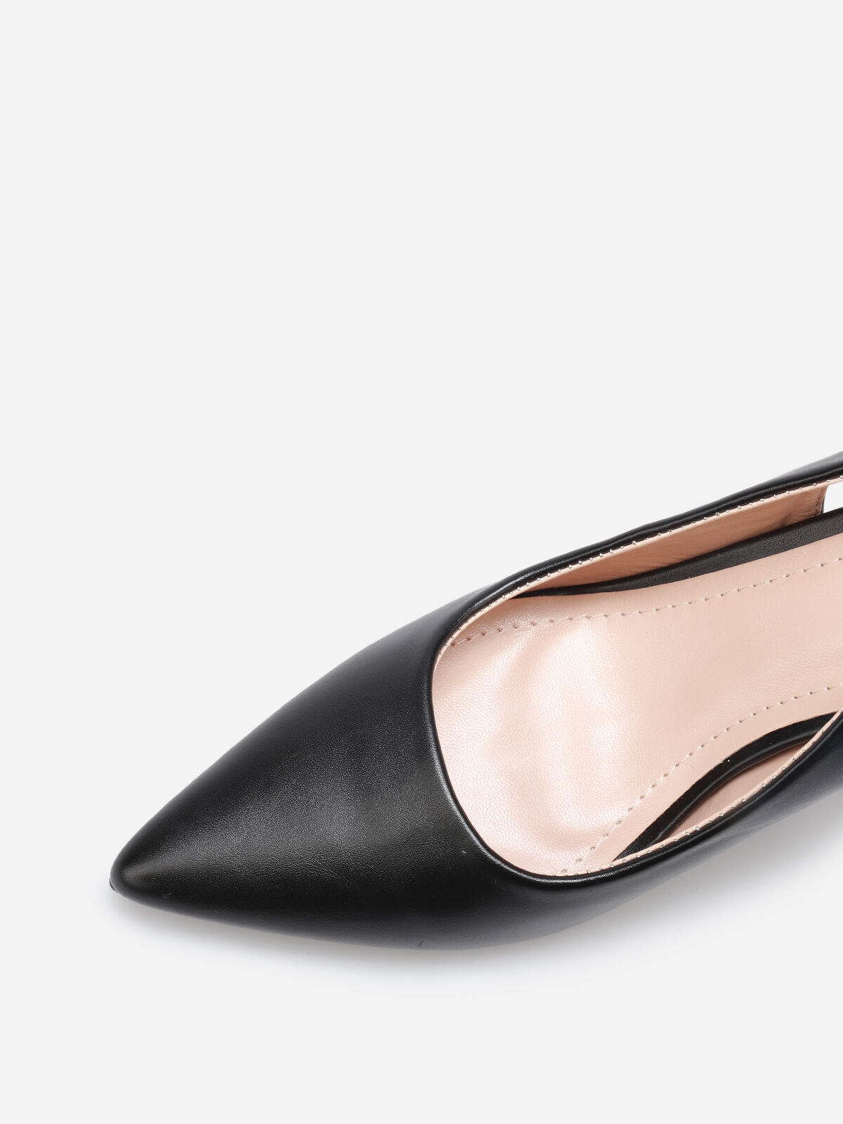 Escarpins slingback à bout pointu- Noir