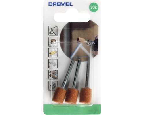 Dremel aluminiumoxide slijpsteen Ø 9,5 mm (932) 3-pack