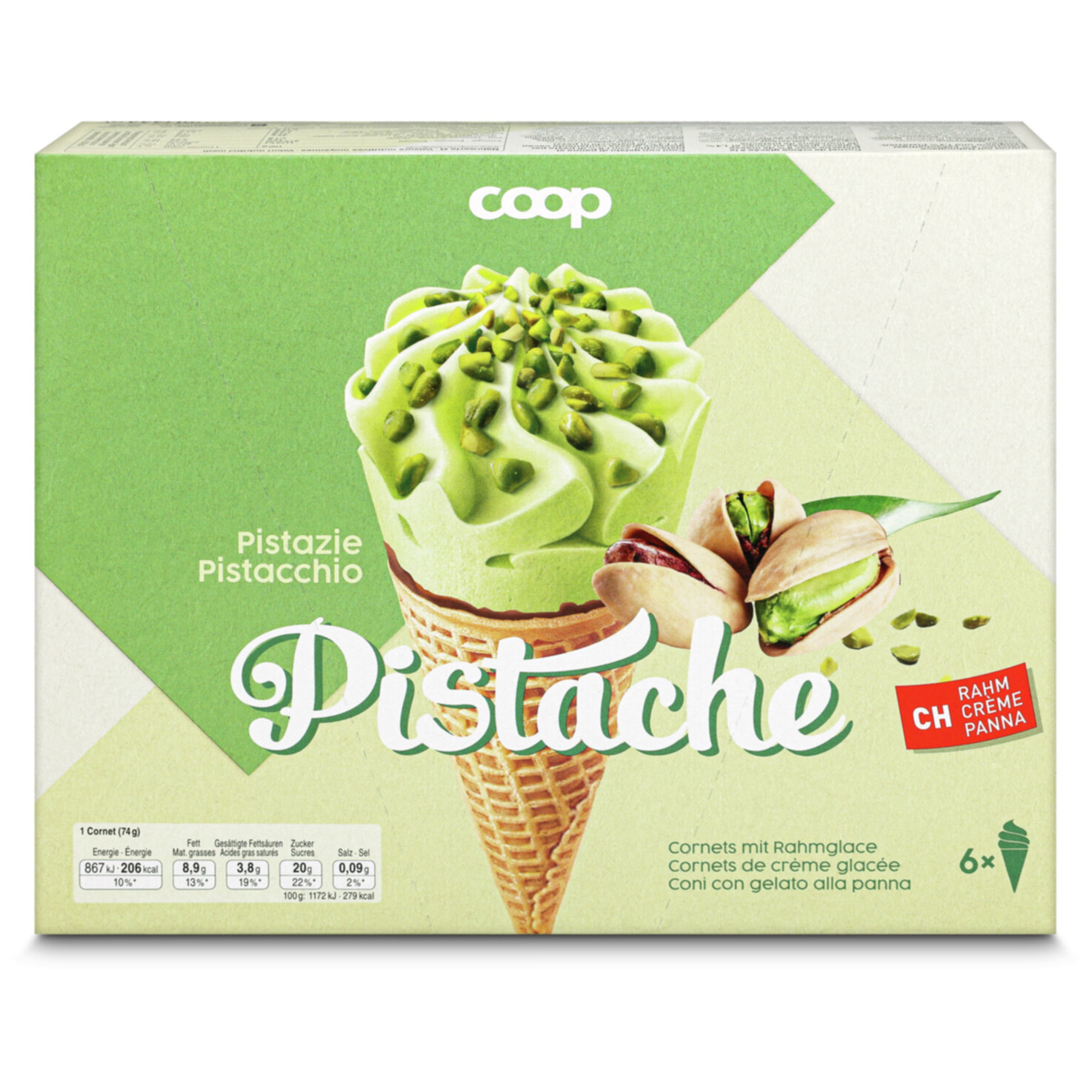 Cornet Pistache 6x125ml