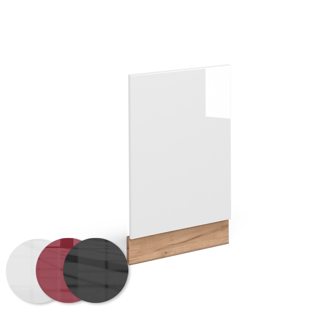 Vicco Geschirrspülerblende Küchenschrank Küchenmöbel Fame-Line Eiche Weiß modern 45 cm Küche Einbauküche Geschirrspüler Blende Küchenzeile Hochglanz