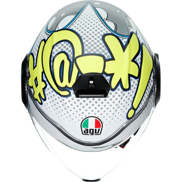 AGV - Casque Orbyt Vibes Blanc / Gris Mat / Jaune