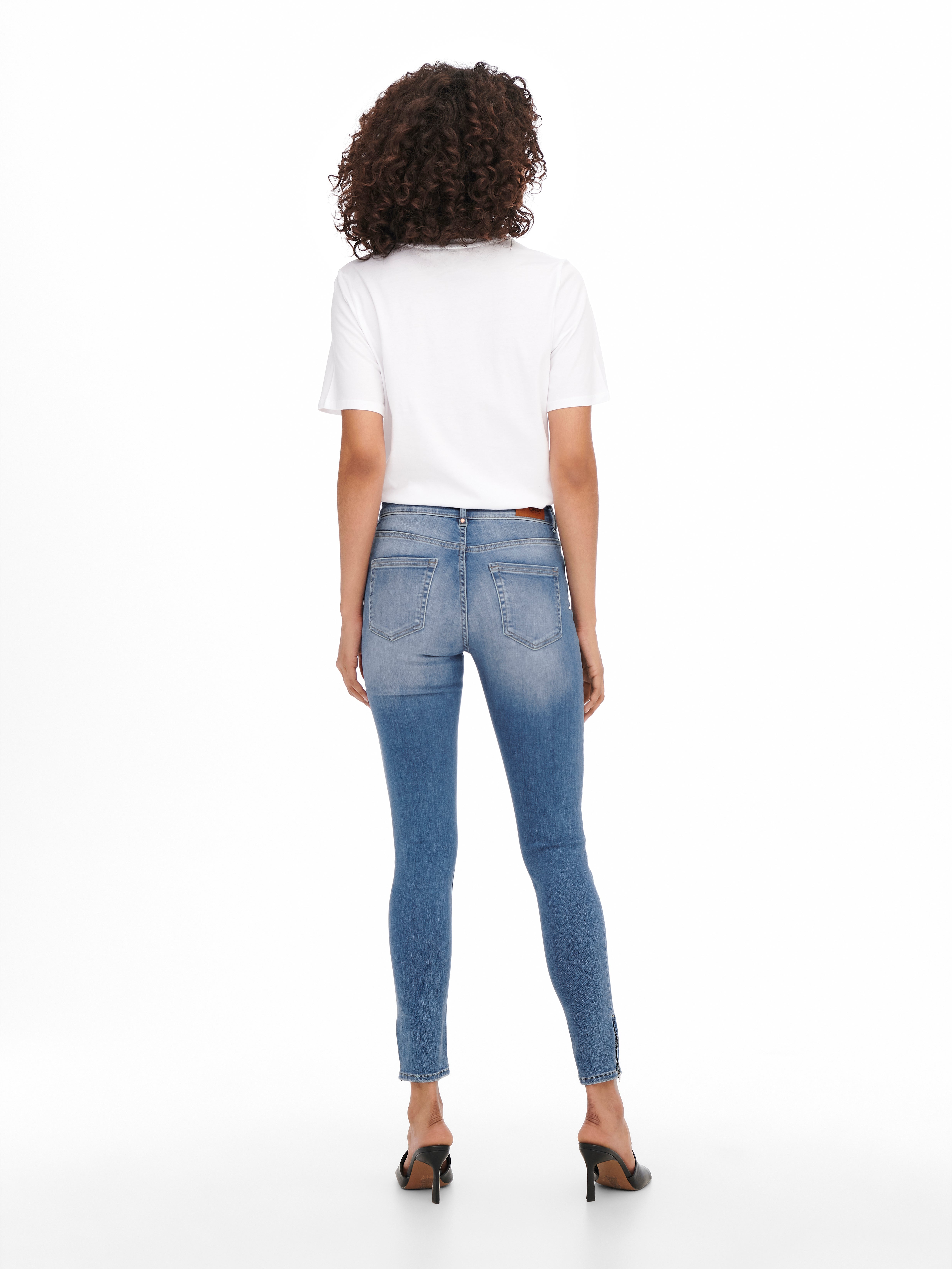 ONLBLUSH Mittlere Taille Skinny Fit Jeans Light Medium Blue Denim