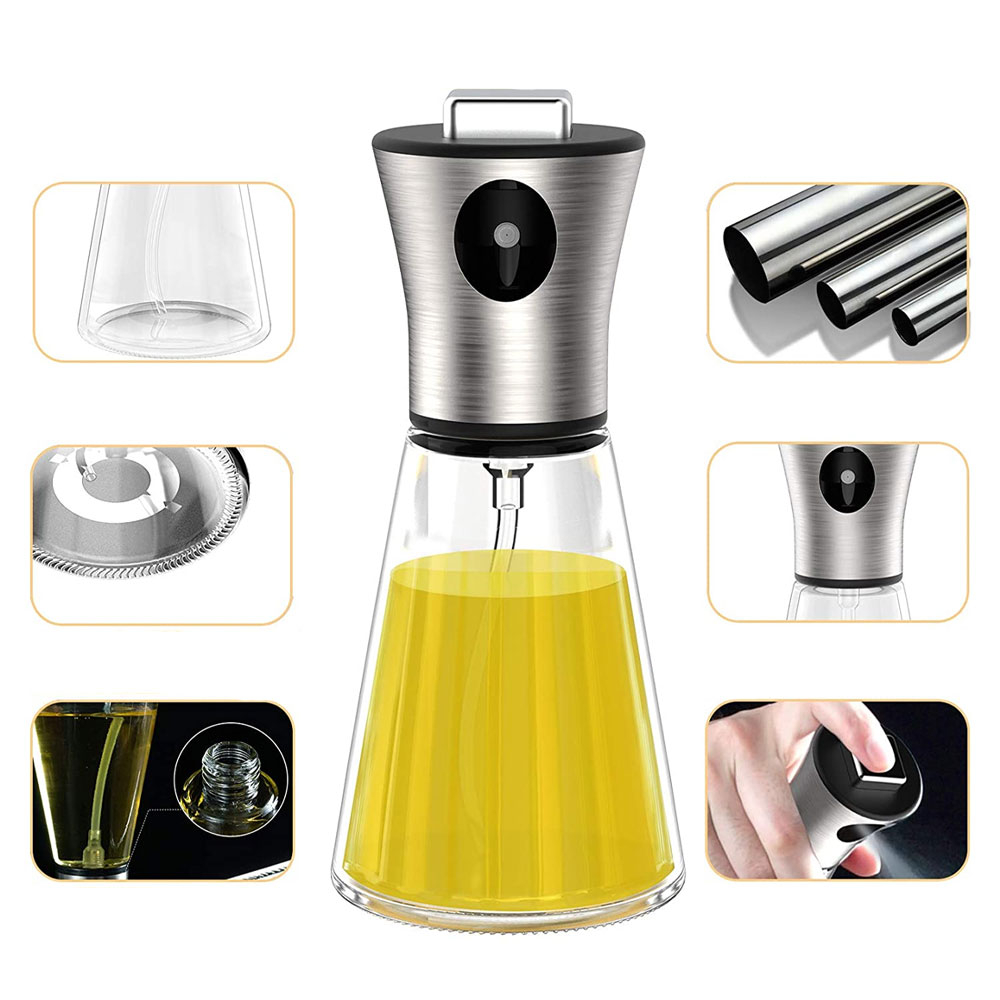 (200ml) Olivenöl Sprühflasche / Öl / Essig / Wein / Zitronensaft / Sojasauce Glas Spender