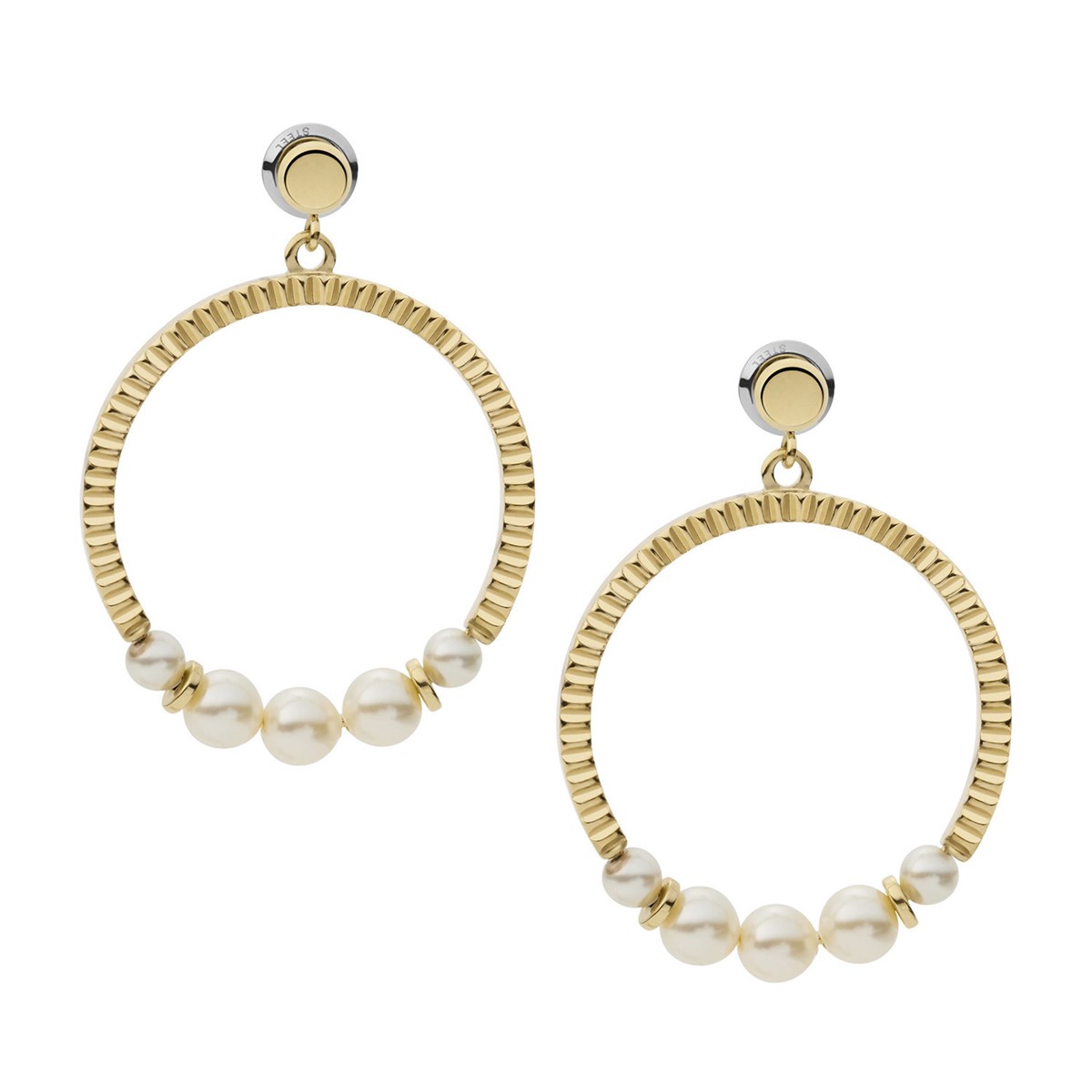 Boucles d'oreilles FOSSIL Val Blue Crush en perle