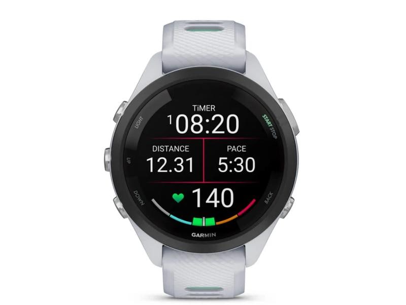 GARMIN Sportuhr Forerunner 265S Music Weiss Smarte Laufuhr