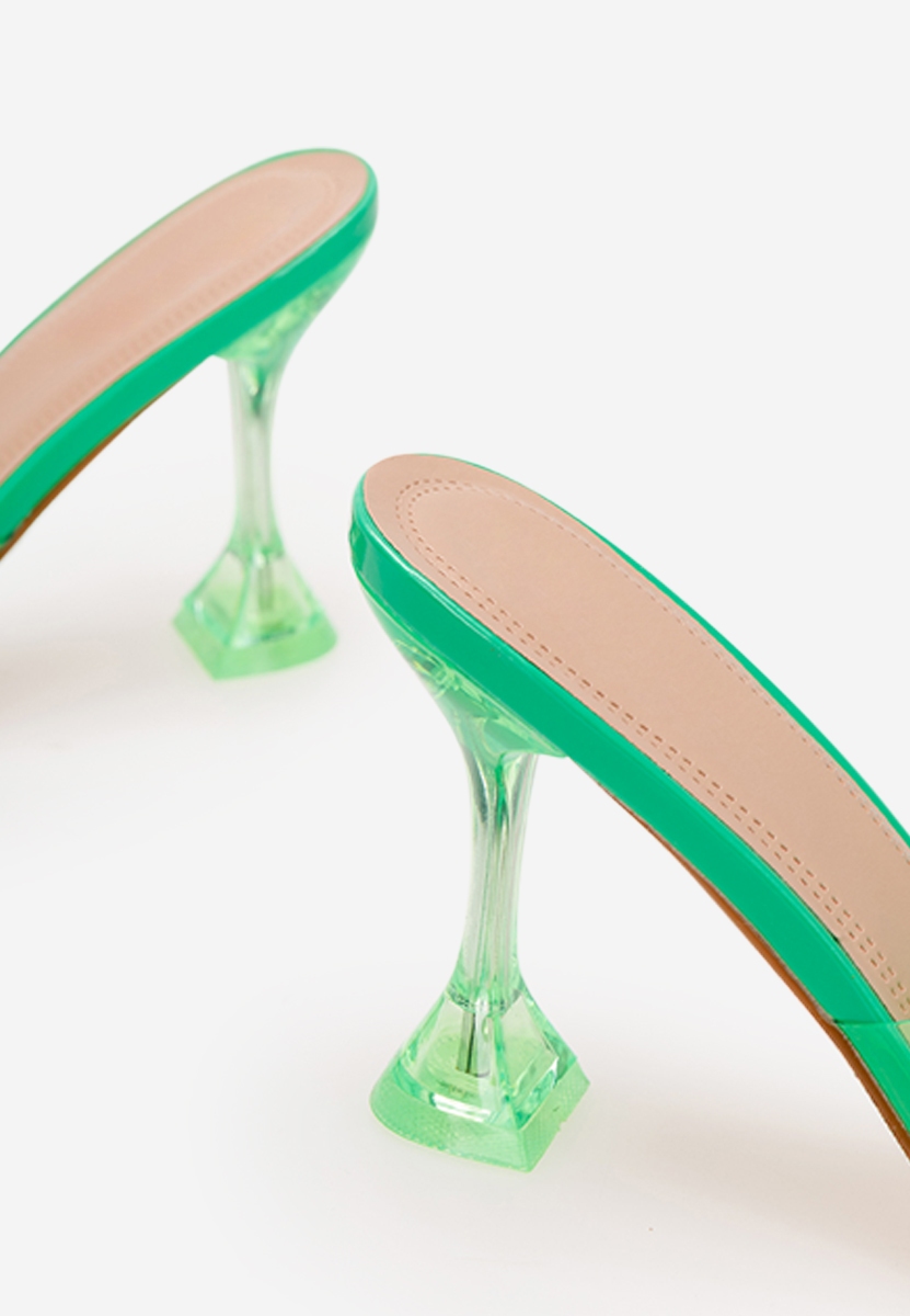 Pantoufles à talon verts Galicia