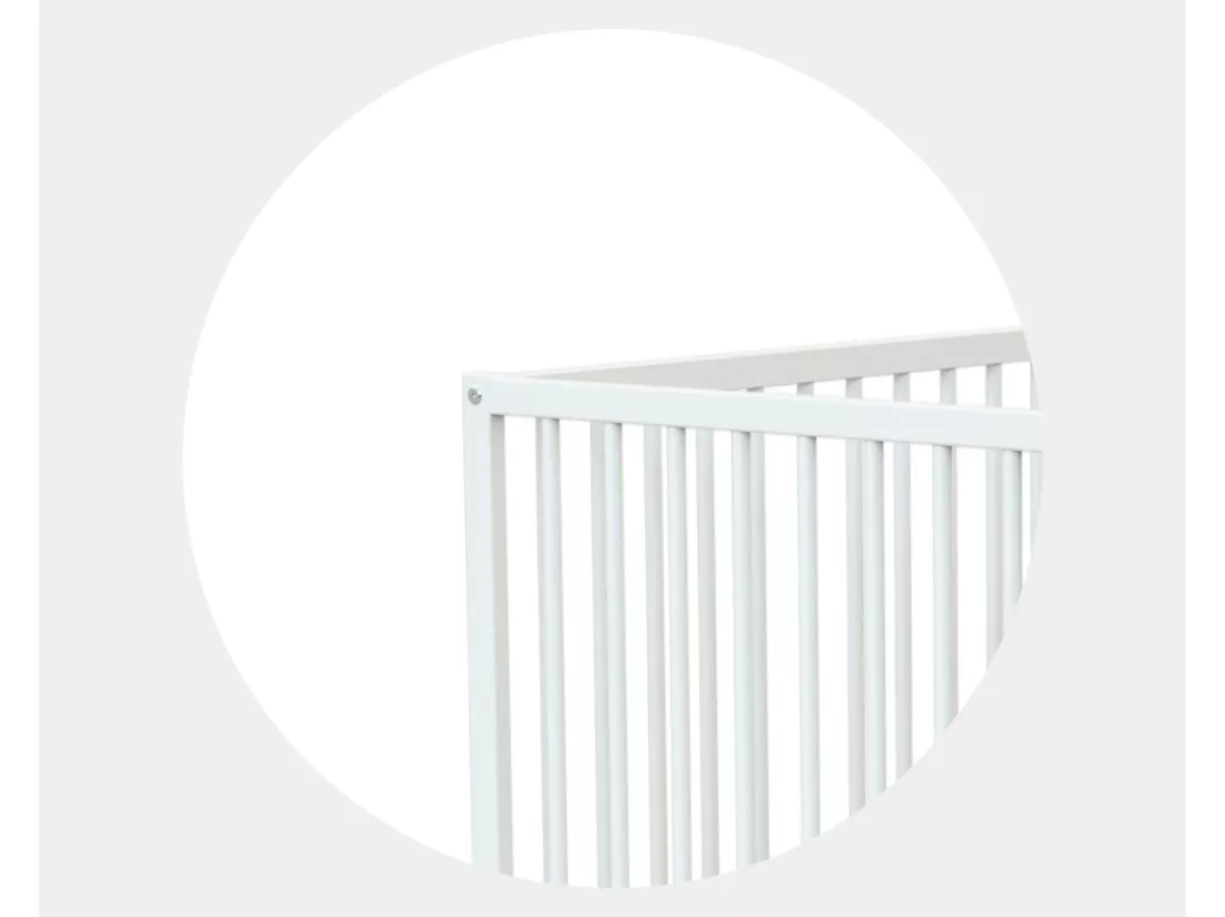 Lit bébé en bois avec matelas Blanc 60 x 120