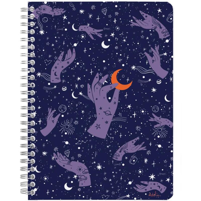 Adolie, Carnet reliure intégrale A5 14,8x21cm, 148 pages, ligné, ass.