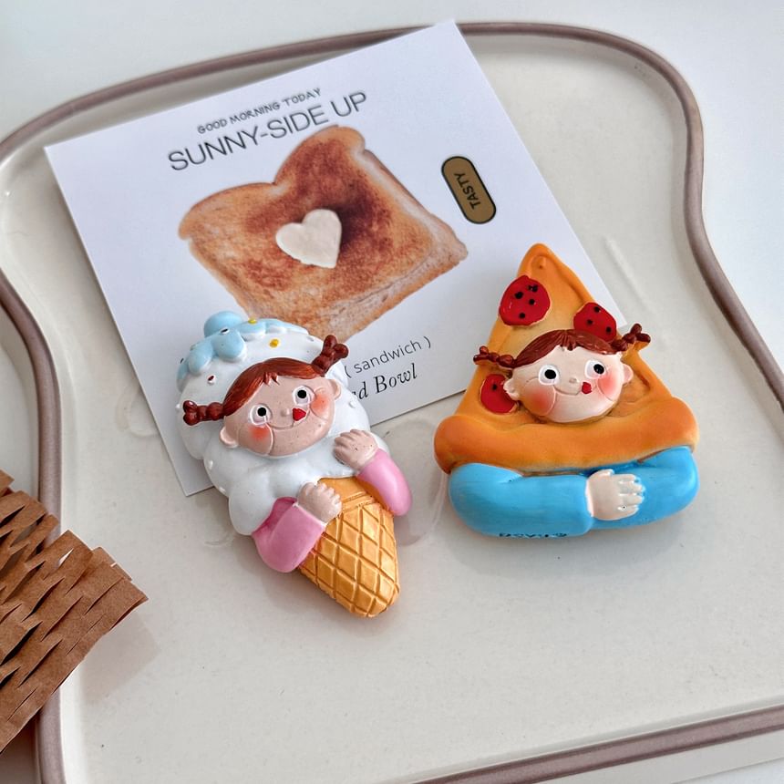 Indus - Food Girl Hars Koelkastmagneet (Diverse Ontwerpen) / Set