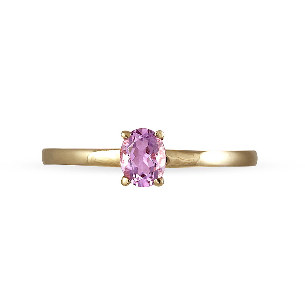 Bague Lily Or Rose Saphir