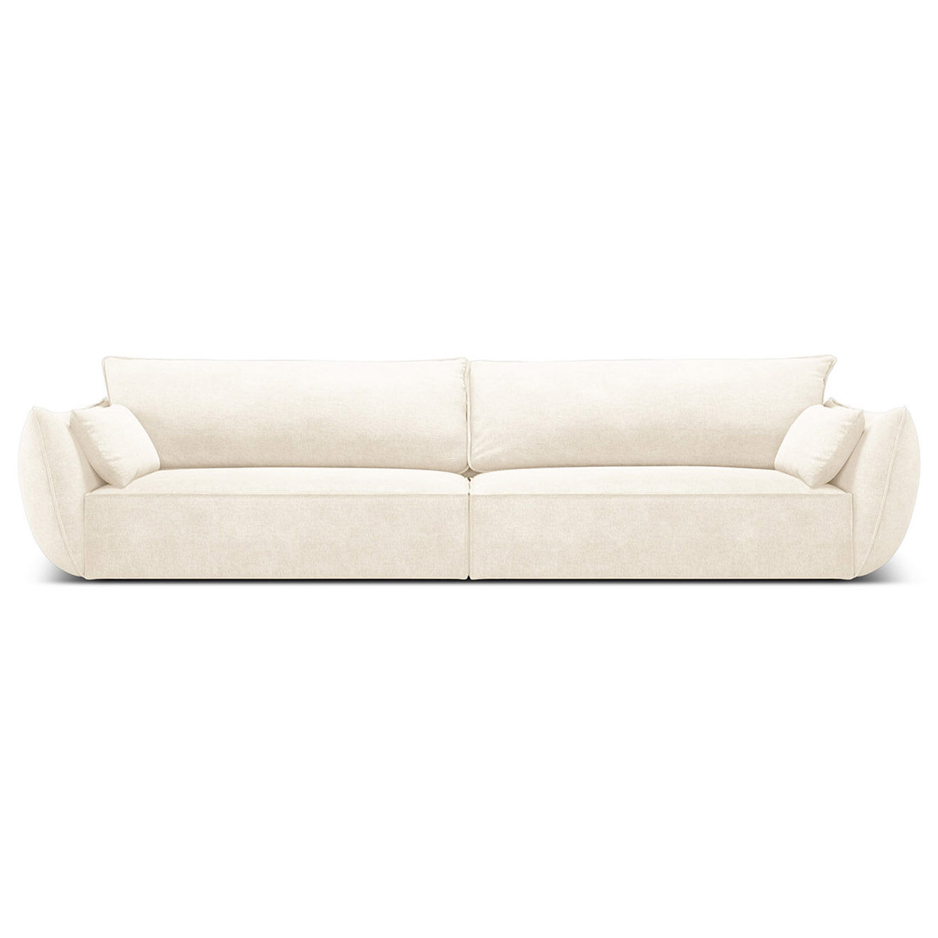 Mazzini Sofas Canapé Vanda 4 Places beige clair - 248x100x85 cm