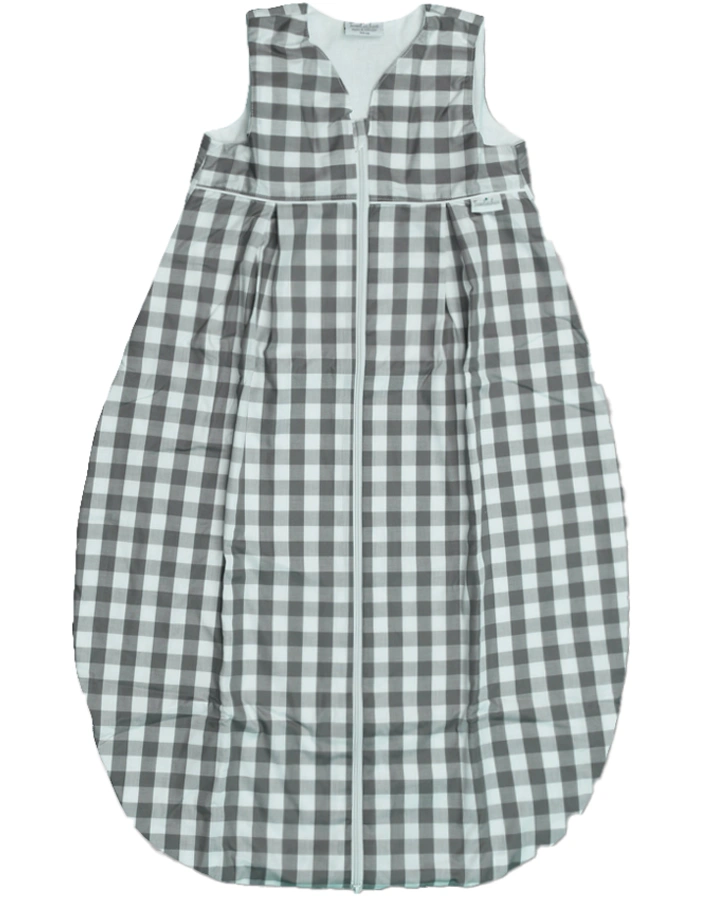 Flanellschlafsack kariert in grau