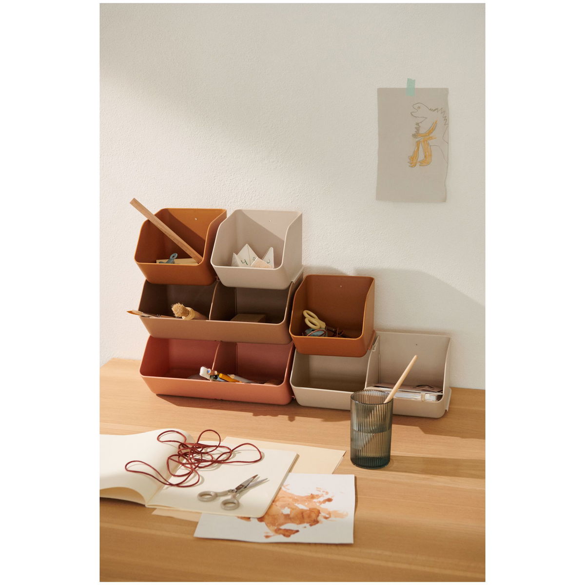 LIEWOODLIEWOOD   Rosemary Schreibtisch Organizer 2er Pack sandy M