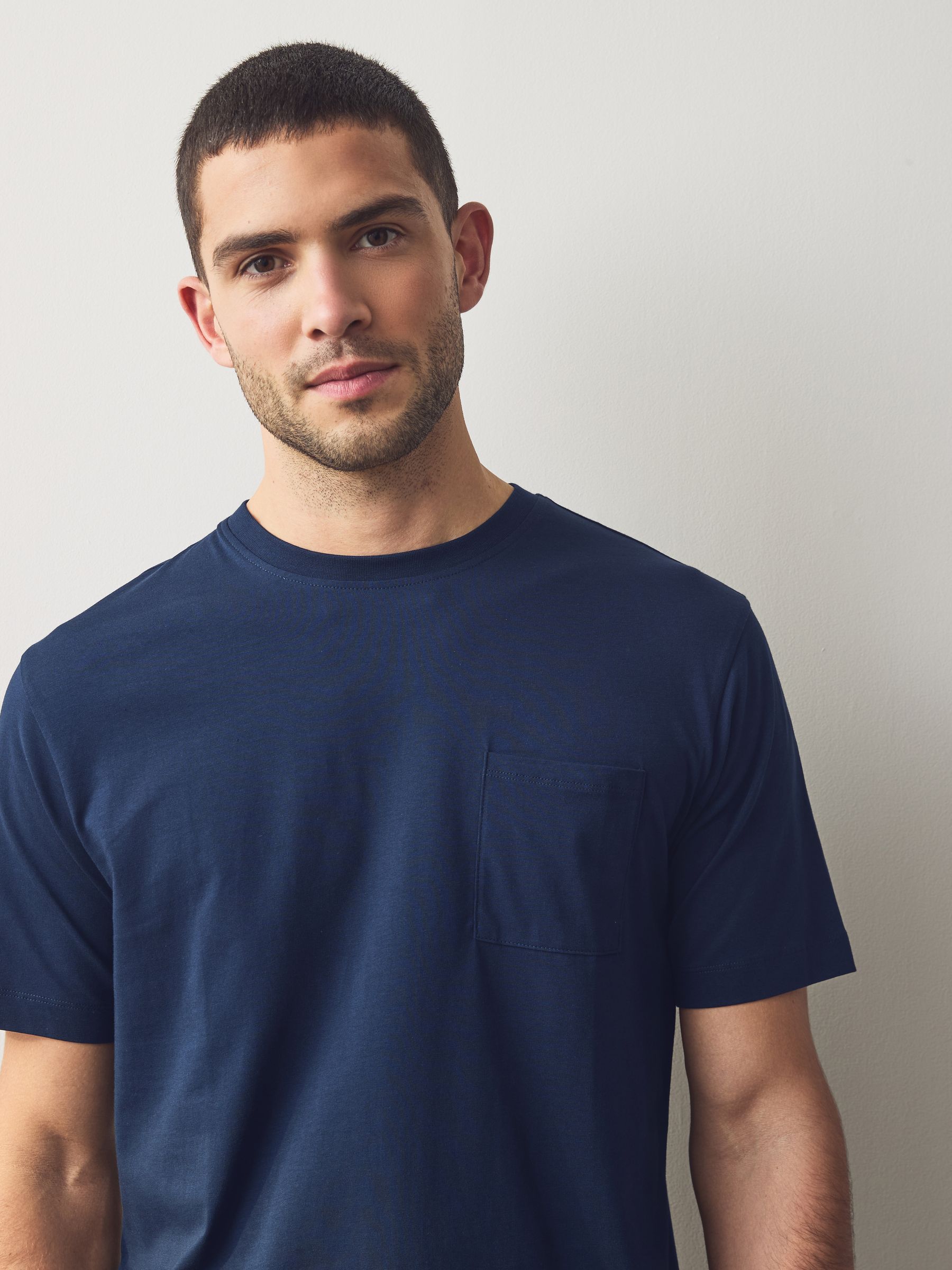 Marineblauw/grijs - 2 Pyjama's met boorden
