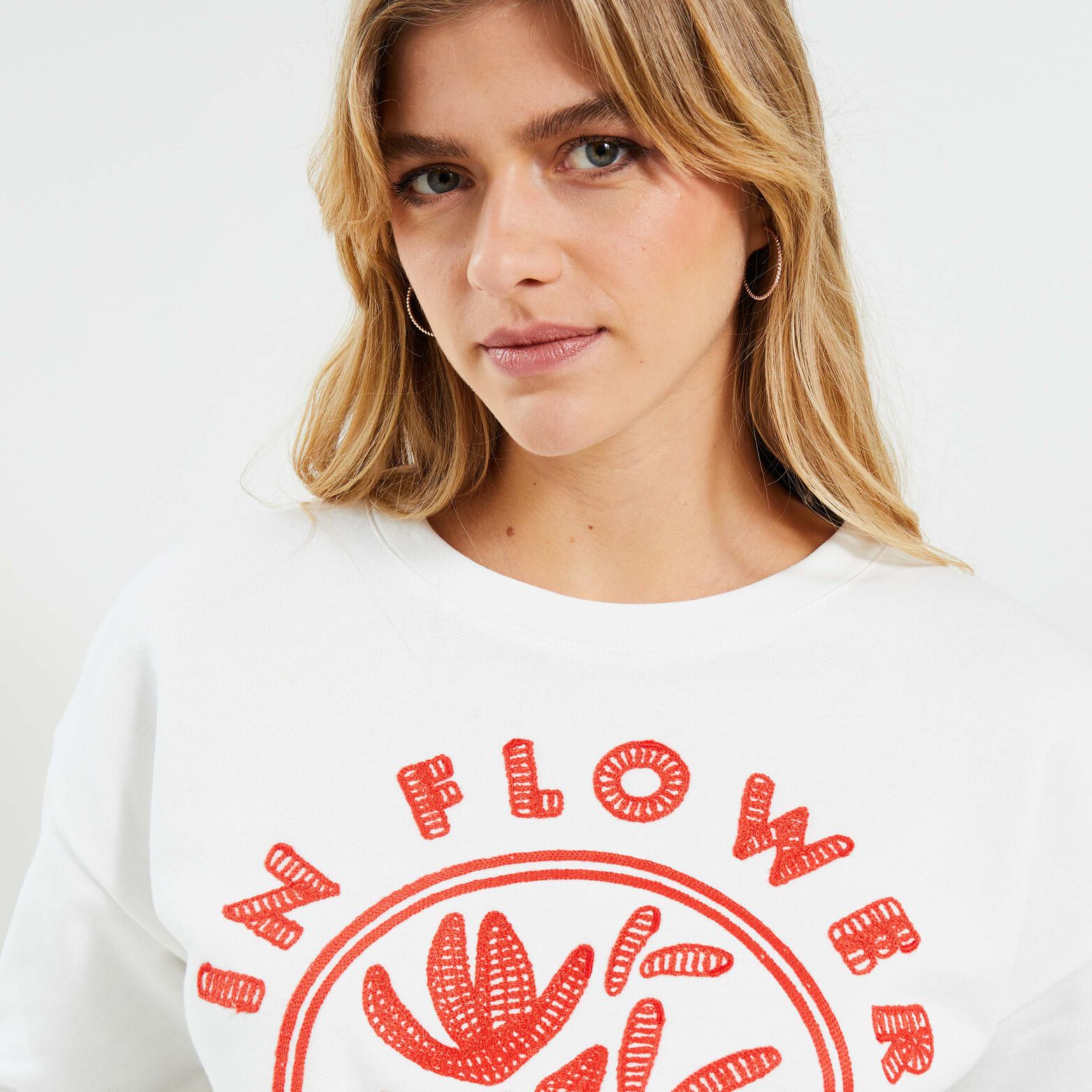 Sweat brodé femme