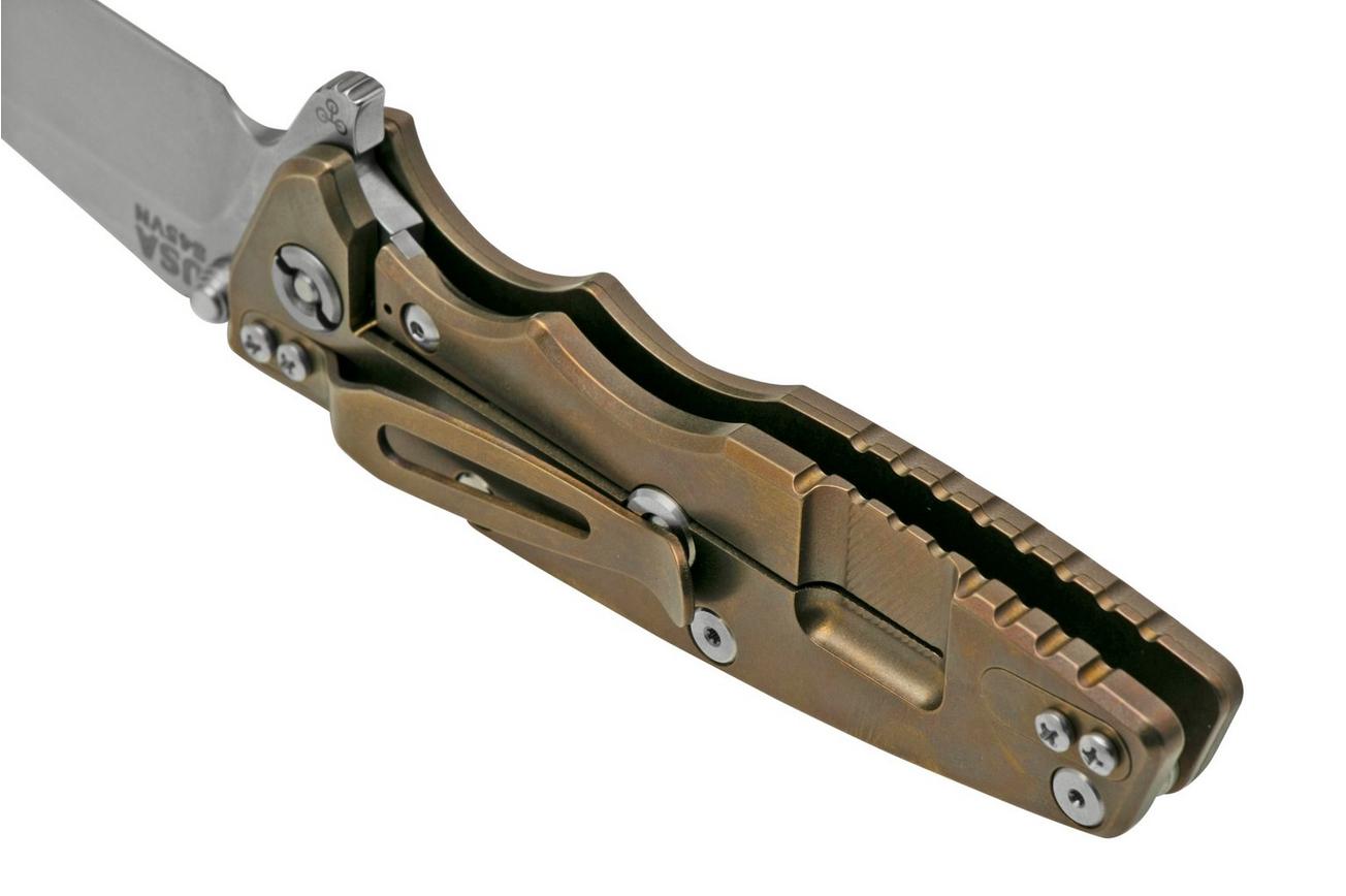 Rick Hinderer Eklipse 3.5” Spearpoint S45VN, Stonewash Bronze, Earth Brown G10, zakmes