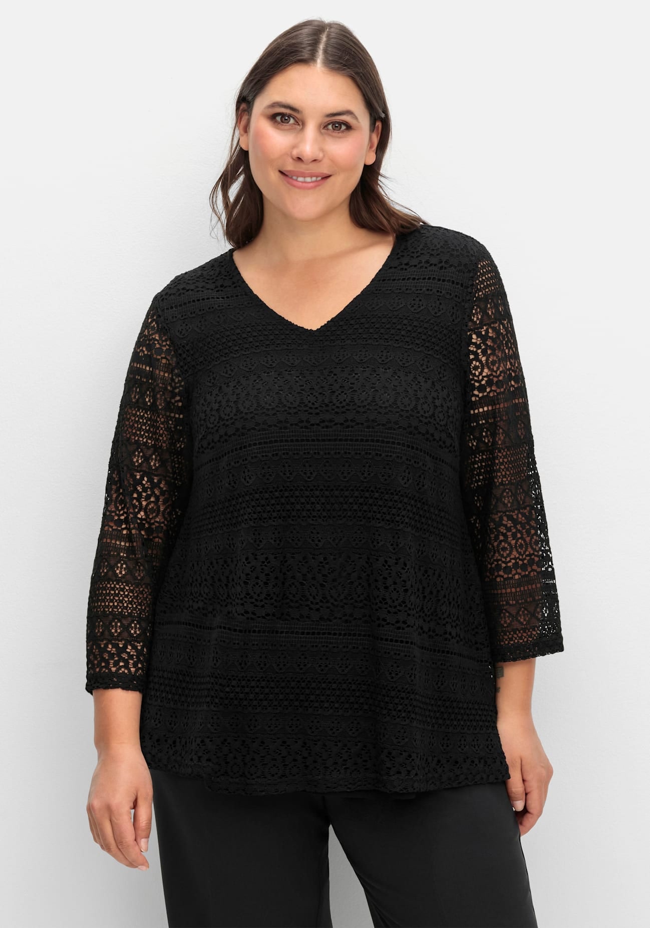 Sheego Spitzenshirt »Spitzenshirt«, 1 Stk.