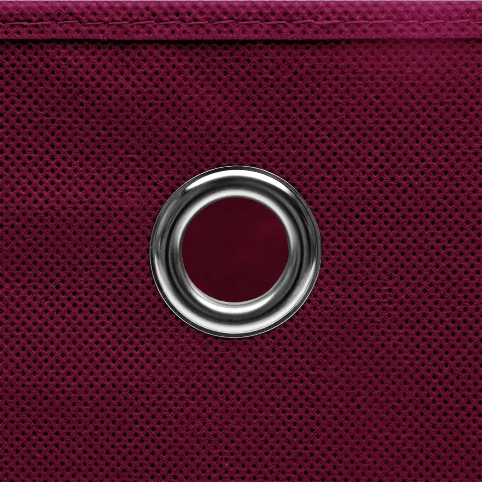 vidaXL - Opbergbox - Rood - Stof - 4 stuks