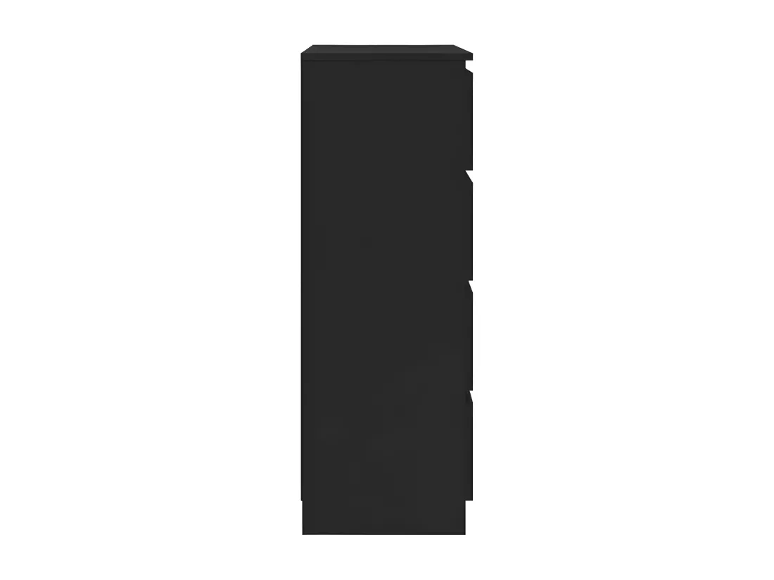 Commode 4 tiroirs bois noir Agency