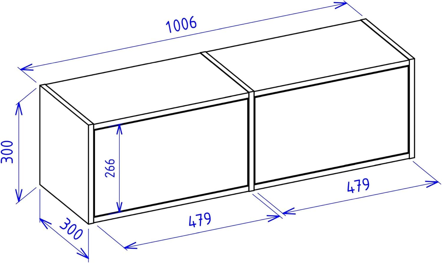 Selsey TV Lowboard - Kaschmir Farbe Moderne Fernseher Kommode 100 x 30 x 30 cm (BxTxH) TV Unterschrank für Wohnzimmer Schrank mit Klappen Push to Open Lowboard Hängend TV Cabinet Wandmontage