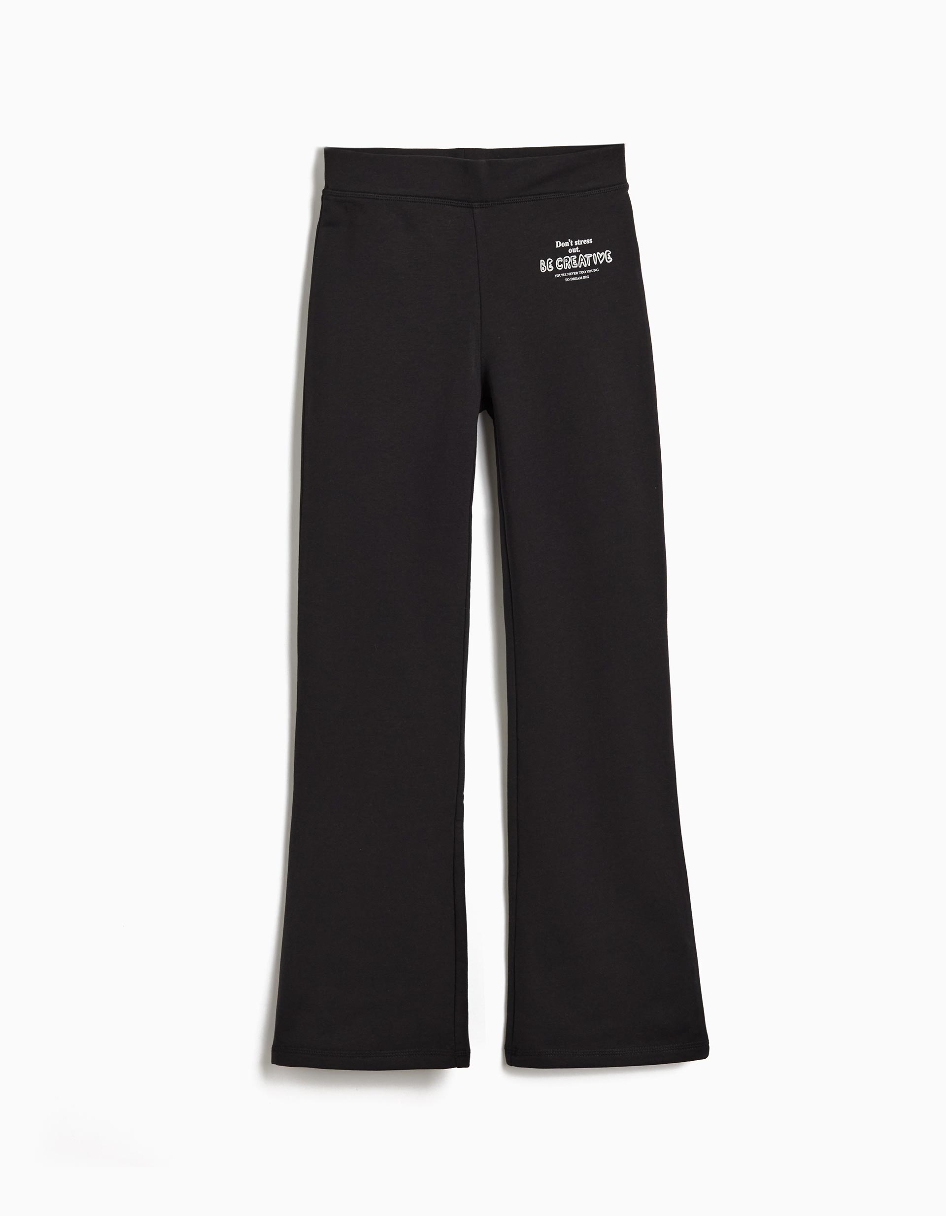 Leggings Flare, Menina, Preto