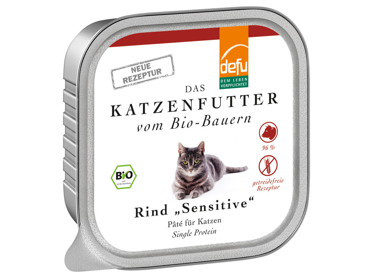 COMIDA HÚMIDA BIO GATO DEFU VACA SENSITIVE 100G