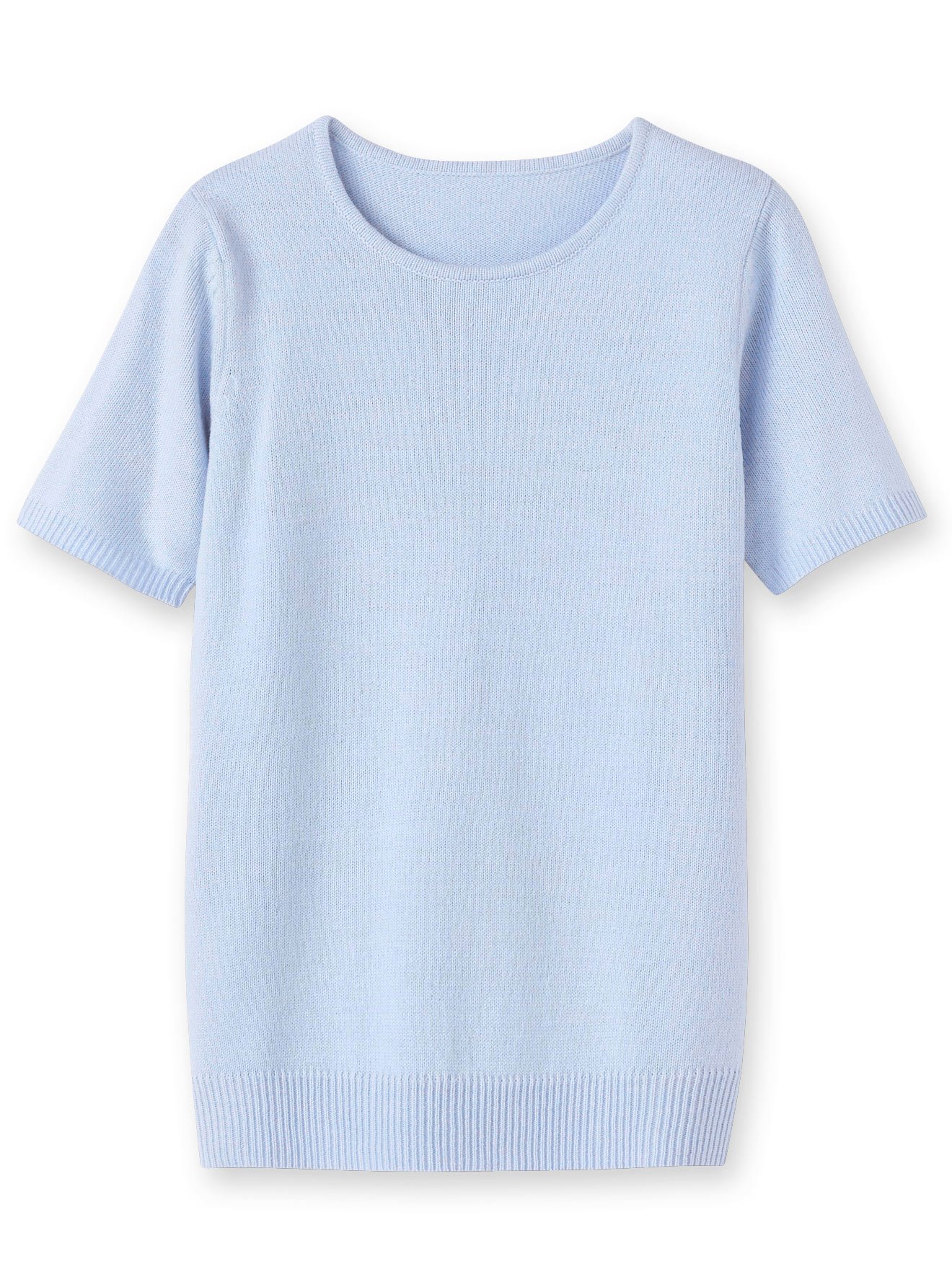 Pull manches courtes encolure ronde