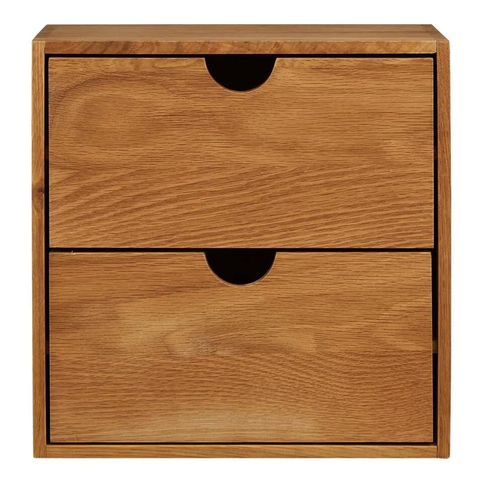 Hioshop Mina wandkast 2 lades eiken