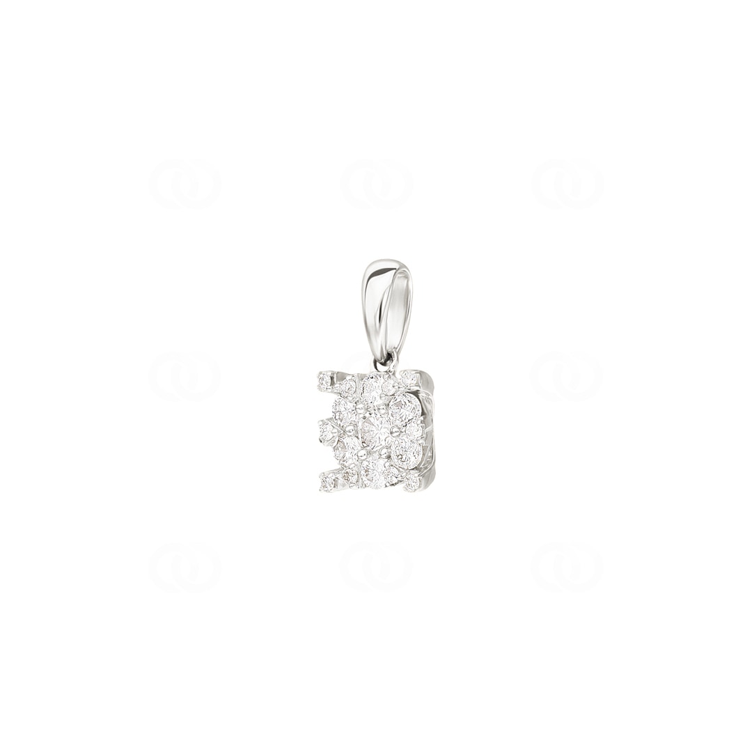 Anhänger 750/18 K Weissgold mit Diamanten 0.33 ct H/si