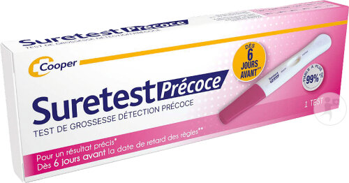 Cooper Suretest Test De Grossesse Détection Précoce 1 Pièce