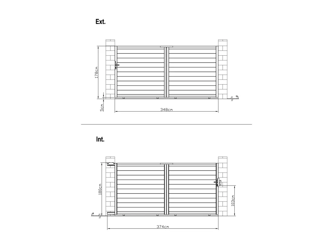 Portail électrique coulissant aluminium plein L374 x H180 cm anthracite - NAZARIO