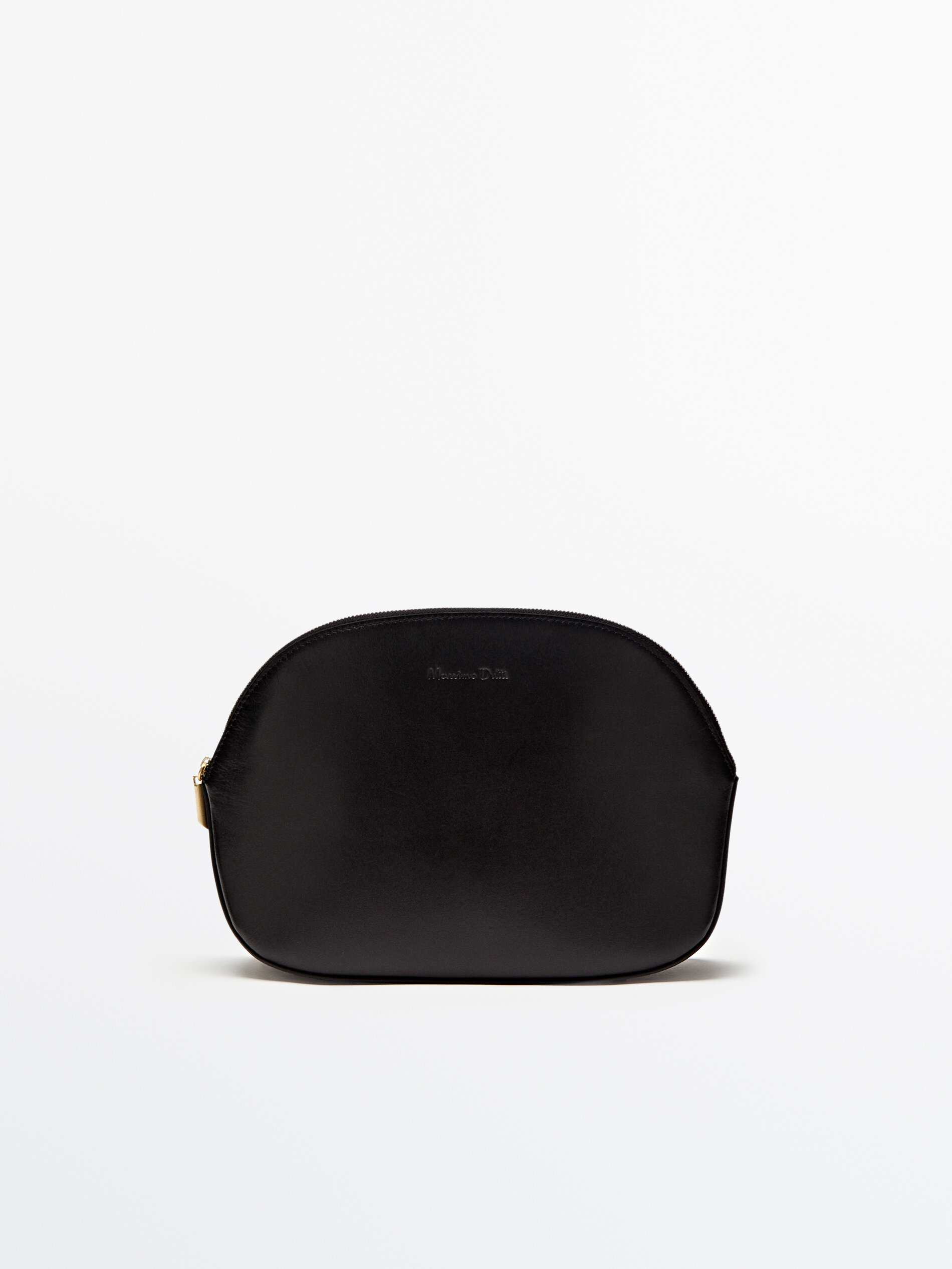 Neceser piel napa cremallera - NEGRO